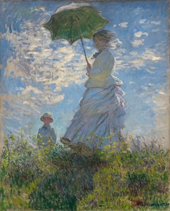 Femme avec un parasol